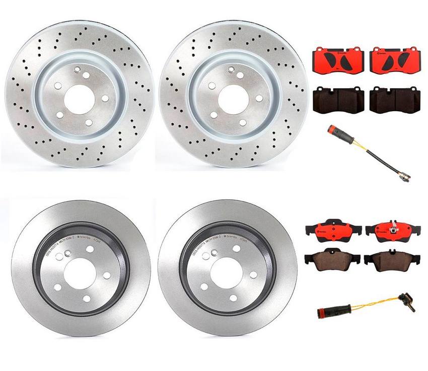 Brembo Brake Pads and Rotors Kit - Front and Rear (335mm/300mm) (Ceramic)